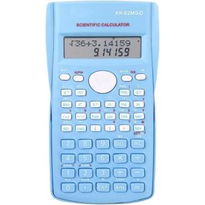 KK-82MS-D Calculatrice scientifique portable avec 240 fonctions d'ing&eacute;nierie, affichage double ligne, mat&eacute;riel scolaire pour &eacute;tudiants, enseignants et professionnels, bureau/usage domestique (bleu) - Neuf