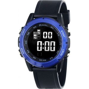 Eryi-- Montre À Quartz Numérique Ronde 3atm Pour Homme Avec Lumière U2013 Rdg.14d - Neuf