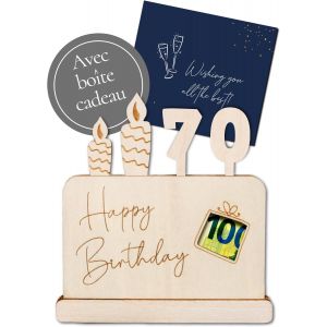 Carte anniversaire 70 ans - Cadeau d'argent 70 anniversaire - Cadeaux d'argent 70 anniversaire - Neuf