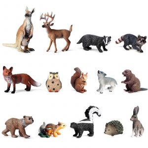 Ensemble De Figurines Pour Enfants, Animaux De La Jungle, Zoo, Renards, Ours, Mouffettes, Loups, Jouet De Simulation, Cadeau Pour Enfants - Neuf
