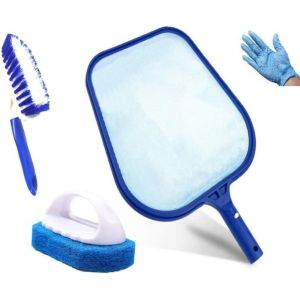 ChenQuanSarl-Kit De Nettoyage De Spa, Skimmer De Piscine Avec Pour Pataugeoire, Tampon À Récurer, Gants Pour Bassin De Jardin Spa Fontaine Réservoir De Poissons - Neuf