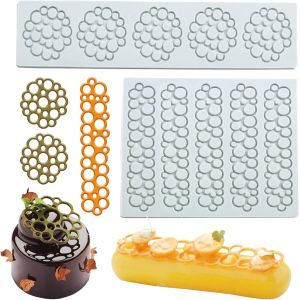 Tianyi-2 Pièces Gâteau Sucre Décoration Outils,Tapis De Dentelle De Fondant En Silicone,Tapis Silicone Pour Décoration De Gâteaux,Cuisine,Fête De Bébé,Savon,Pâtisserie,Bonbons - Neuf