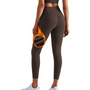 Legging Polaire Femme,Legging De Sport De Compression Femme Yoga Long Slim Fit Fitness Pantalon De Sport Opaque Scrunch Butt Yoga Pantalon Sans Couture Push Up Taille Haute Exercice &Eacute;lastiques - Neuf