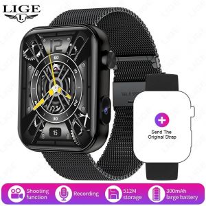 Lige 2025 Nouveau 512 Mo Cam&eacute;ra Smartwatch 1.91 "Hd Faire R&eacute;ponse Appel Prendre Vid&eacute;o Enregistrement Sonore Musique Sport &Eacute;tanche Montre Intelligente - Neuf