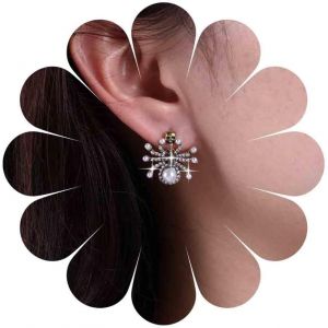 Kal-Boucles D'oreilles Punk Araignée En Perles Cz Boucles D'oreilles Gothiques En Forme De Tête Mort Boucles D'oreilles Forme D'araignée Foncée Boucles D'oreilles Pendantes Perles D'arachnide - Neuf