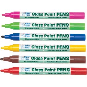 Ax935 Feutres De Peinture De Verre En Couleurs De L'arc En Ciel - Paquet De 8, D'art Pour Enfants, Stylos De Peinture Pour Enfants, Fournitures D'art Et D'artisanat, Arc-En-Ciel - Neuf