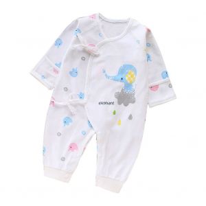 Combinaison En Coton A Manches Longues Pour Nouveau-Ne De 0 A 3 Mois (Bleu, 59) - Neuf