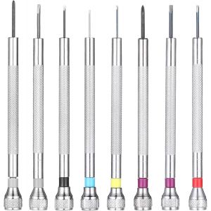 Lot De 8 Tournevis Professionnels Pour Horloger-Kit De Réparation De Lunettes De Précision Pour Lunettes,Lunettes De Soleil,Horloger-Bijoux D'ordinateur,Téléphone,Petits Outils - Neuf