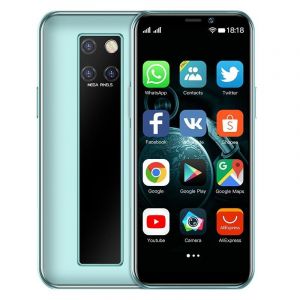 Mini Smartphone Petite Taille 4G Dual SIM Déverrouillage Facial Écran 3.46 Pouces Vert YONIS - Neuf