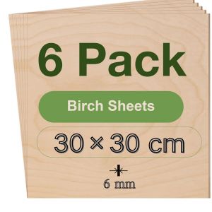 Contreplaqu&eacute; 3mm Couleur 7 Couleurs 300 x300mm Planche Bois Brut Bouleau Panneau Feuille D&eacute;coupe Pyrogravure Gavure Laser Bois - Neuf