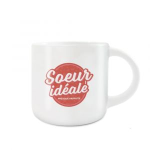 MUG C&Eacute;RAMIQUE SUR ID&Eacute;ALE 40CL BLANC - Neuf