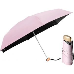 1 Pcs Parapluie Pliant,Mini Parapluie Pliant,Petit Parapluie de Poche Solide,Coupe,Vent, Ombrelle Anti uv Femme,Pour Hommes et Femme G&eacute;n&eacute;ral, Cadeau,Parapluie Femme,Sakura Rose - Neuf