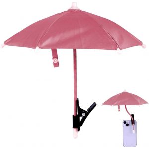 acdsgd-Pince Parapluie de T&eacute;l&eacute;phone, Pare-Soleil pour T&eacute;l&eacute;phone Portable R&eacute;glable Mini-Couverture Pare-Soleil pour Prot&eacute;ger L'&Eacute;cran de Votre Mobile Portable du Soleil Pluie (Rose) - Neuf
