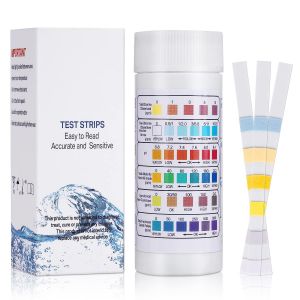 Lot de 100 Bandelettes de Test 6 en 1 de Qualité de l'eau de Piscine pour Chlore brome PH alcalis totaux dureté acide cyanurique Bandelettes Spa et Piscine 6 en 1 100pc - Neuf