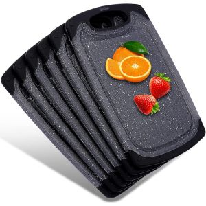 Lot De 6 Planches &Agrave; Petit-D&eacute;jeuner Avec Rainure De Jus - Neuf