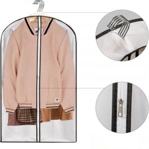 Housse De Vêtement Anti-Poussière Transparente Avec Bordure Noire (Xl) 60x153x10cm - Protection Idéale Pour Vos Vêtements - Neuf