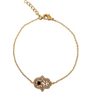 Bracelet Main De Fatma 16cm (+3cm) Plaqué Or 18 Carats Et Oxydes Zirconium - Neuf - Neuf