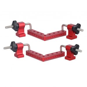 XYONG Lot de 2 pinces de serrage a angle droit et a positionnement a 90¡ã, accessoires pour le travail du bois, 100 mm - Neuf
