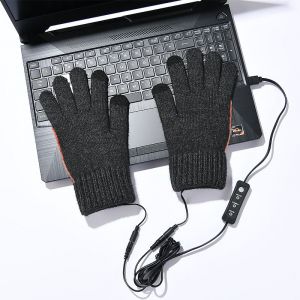 Gants Chauffants Usb Pour Hommes Et Femmes, Bestcool Mitaines Chauffantes D'hiver À Température Réglable Chauffe-Mains Usb Gants De Tricot Lavables Pour Intérieur Et Extérieur Cadeau De Noël D'hiver - Neuf