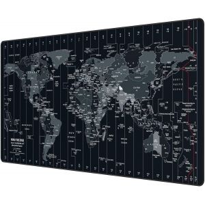 Gaming Mouse Pad 900x400mm - Tapis de Souris Carte du Monde, Gamer surdimensionn&eacute; - Noire - Neuf