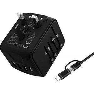 Adaptateur EU/FR vers UK, 1x Adaptateur Prise Europ&eacute;enne vers Prise Anglaise 2 Broches vers 3 Broches pour Voyage ou Appareil &eacute;lectronique Depuis la FR/IT/ES/DE vers Le Anglaise - Neuf