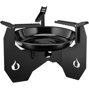 Ulteronixshop-Onlyfire Tr&eacute;pied pour Hollandais, Potjie, Chaudi&egrave;re, Casseroles | D&eacute;tachable Support | Avec &eacute;tui de Transport, Plaque de Charbon de Bois | Acier &eacute;pais | 45x45x30,5cm | Broyeur Tripode p - Neuf