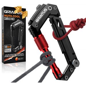 Mousqueton Porte Clé 8en1 Outil Multifonction Cadeau Homme Gadget Insolite Utile Accessoires Camping Avec Ouvre-Bouteille Règle Scie Tournevis.[Z87] - Neuf