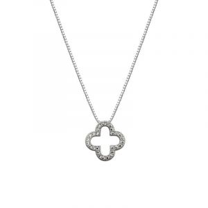 Collier Simple Trèfle À Quatre Feuilles S925, Collier En Argent Sterling - Neuf