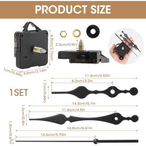 Cheng-Mouvement D'horloge À Quartz Silencieux, Mécanisme Horloge À Pile Légères Et Durables, Remplacement De Mécanisme Horloge Murale Pour Réparation De Décoration D'intérieur/Hôtel/Restaurant (1) - Neuf