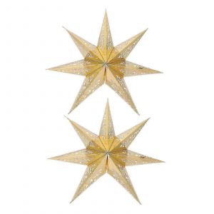 2pcs Or &Eacute;toile de No&euml;l abat-jour 45x45x10cm des f&ecirc;tes Maison de Vacances D&eacute;corations - Neuf