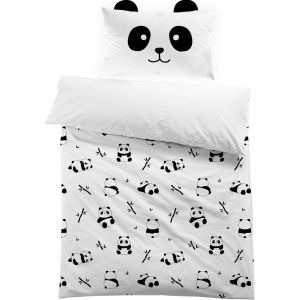 Ulteronixshop-Housse De Couette Panda 120x150 Enfant Fille Gar&ccedil;on Parure De Lit En Microfibre 1 Personne Animal Dessin Anim&eacute; Cartoon 3d Imprim&eacute; Avec Taie D'oreiller 40x60 Cadeau F&ecirc;te Anniversaire - Neuf