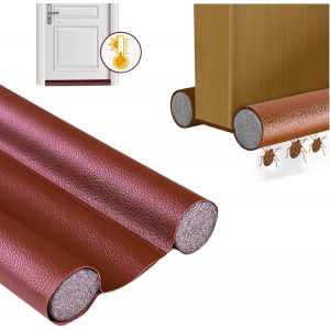 Boudin de Porte Isolant Froid-Bas de Porte Isolant empêche l'entrée de poussière et de Bugs-Boudin de Porte Isolant Stop Froid-Isolation Porte d'entrée extérieure et intérieure (Marron) - Neuf