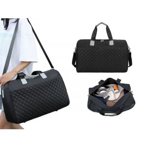 Sac de voyage noir avec sangle pour chariot, id&eacute;al pour les bagages &agrave; main et les bagages &agrave; main - Neuf