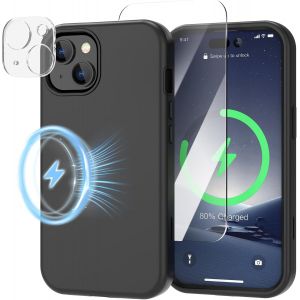 TRAHOO-pour iPhone 15 &Eacute;tui, 3 Couches Etui, Coque magn&eacute;tique pour iPhone 15 6.1"" (Noir) - Neuf