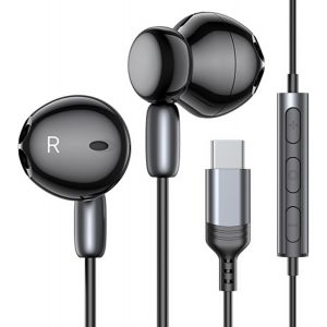 KALANKA-&Eacute;couteurs USB C pour iPhone 17/16/15 Pro Max Plus, avec c&acirc;ble USB C, pour Samsung Galaxy S25, S24, Ultra, S23, A56A16, &eacute;couteurs intra-auriculaires, avec microphone de type C, pour Apple iPad - Neuf