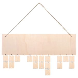 Calendrier M&eacute;mo Des Anniversaires En Bois 42 X 12 Cm - Neuf
