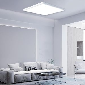 KAL-Plafonnier Led Carré, 18W 1800Lm Lampe De Plafond, 6500K Luminaire Plafonnier Salle De Bain Ip44 Etanche Pour Bureau, Cuisine, Chambr À Coucher, Couloir, Balcon, Garage,22Cm - Neuf