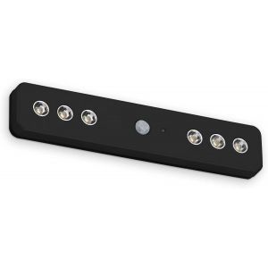 - Lampe Led &Agrave; Encastrer Avec D&eacute;tecteur De Mouvement, Lampe Pour Armoire, Lampe Sous Armoire, Veilleuse, Noire - Neuf