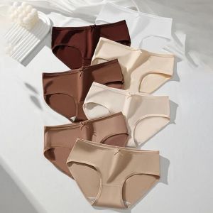 7 Pièces Femmes Culottes Jetables Slips Blancs Sous-Vêtements En Coton Respirant Doux Mignon Filles Culottes Solides Caleçons Femme Lingerie.Style-8208b.L(45-55kg) - Neuf