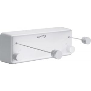 JEXNOVASHOP-Corde &agrave; Linge r&eacute;tractable | Ligne &agrave; Linge tr&egrave;s r&eacute;sistante pour l'int&eacute;rieur et l'ext&eacute;rieur | Ligne &agrave; Linge Murale en Acier Inoxydable | &Eacute;tendoir &agrave; Linge r&eacute;tractable &agrave; Suspendre - Neuf