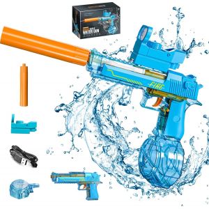 Kal-Pistolet &Agrave; Eau &Eacute;lectrique Automatique Rechargeable 425 Cc Grande Capacit&eacute;, 26-32 Ft Longue Port&eacute;e, Jouets De L'eau Pour Plage Piscine F&ecirc;te D'&eacute;t&eacute; - Neuf