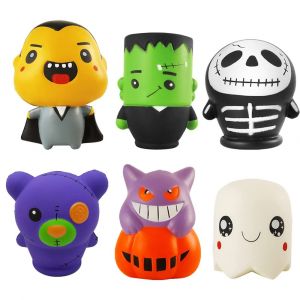 Lot de 6 jouets anti-stress pour Halloween, &agrave; rebond lent, &agrave; remont&eacute;e lente, pour f&ecirc;te d'Halloween, pour filles et gar&ccedil;ons - Neuf