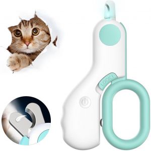 Coupe Griffes Chat Avec Lumi&egrave;re Led,Coupe-Ongles Pour Chat,Professionnel Coupe Ongle Chat,Ligne De Sang Led Coupe Ongles Animaux,Ciseaux &Agrave; Ongles Pour Chat,Tondeuses &Agrave; Griffes Portable Pour Chat - Neuf