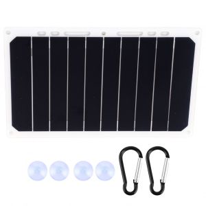 HJLIAN Panneau solaire 10 W, chargeur de batterie, module photovoltaique pour cyclisme, escalade, randonnee - Neuf