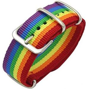 Eryi-Bracelet Lgbt - Bracelet Gay Pride Avec Le Drapeau Arc-En-Ciel Et Accessoire De Montre - Neuf