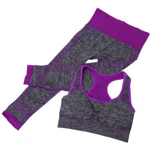 Tenues De Sport Pour Femmes, Soutien-Gorge De Yoga, Leggings, Vetements De Fitness (Violet S) - Neuf