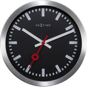 ChenQuanSarl-Horloge Murale Ou De Table Station, Très Silencieuse, Noire, Ronde, Ø 19 Cm 3998Stzw, Noir - Neuf