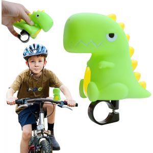 Kal-Sonnette Velo Enfant Klaxon Velo Enfant Pour Fille Et Garçon Motif Dinosaure Vert Accessoire Pour Vélo Vtt - Neuf