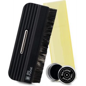 KALANKA-BIG FUDGE Nettoyant pour disque vinyle - Brosse et stylet gel pour aiguilles de disque - Disque antistatique en fibre de carbone anti-rayures - Neuf