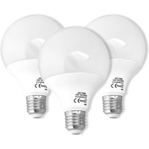 - Lot De 3 Ampoule Globe Led, G95 E27, 15w (Équivalent 120w Halogène) Lumière Blanc Neutre 4200k, 1500 Lumens, Cri ¿80, Non Dimmable - Neuf